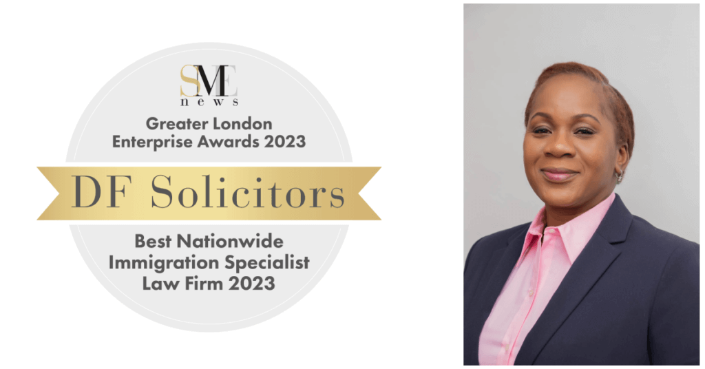 dorcas wuraola falode df solicitors greater london enterprise awards 2023 best nationwide immigration specialist law firm 2023 award