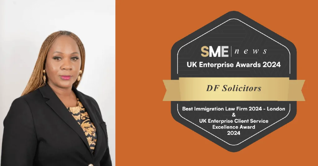 DF Solicitors Wins Dual Honours in the SME News UK Enterprise Awards 2024