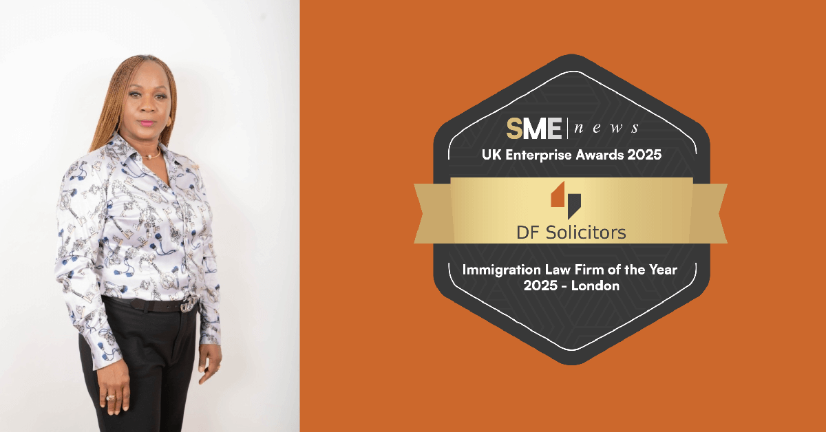 DF Solicitors Crowned Immigration Law Firm of the Year 2025 – UK Enterprise Awards